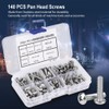 140pcs /set #10-24 Stainless Steel Cross Pan Head Screws with