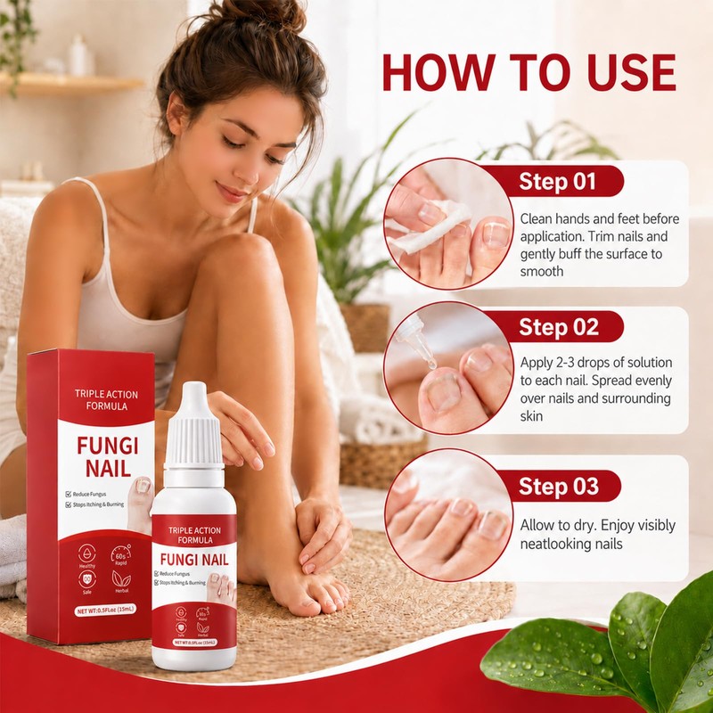 2PCS Fungi Nail ToenailTreatment,Gentle Formula,Effectively lmproves Nails for a More