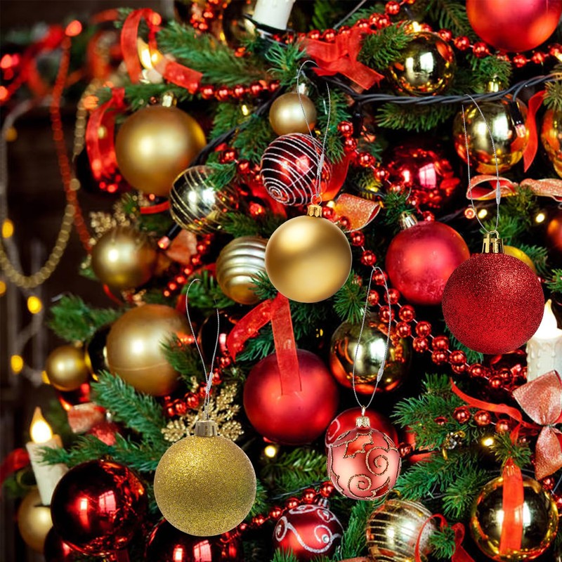 VEYLIN 100 Pcs 20cm Christmas Ornament Hanger String, Rope Ornament