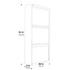 KASER Shoe Storage Cabinet - Wood & Metal 3 Drawer
