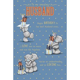 Me To You HUSBAND Poem Birthday Bear Birthday Card