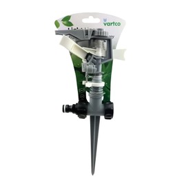Vartco Light Line LL01-012 Pulsation Sprinkler Plastic with Ground Spike Lawn Sprinkler with Quick Coupling 3/4 Inch Garden Irrigation Diameter 24 m
