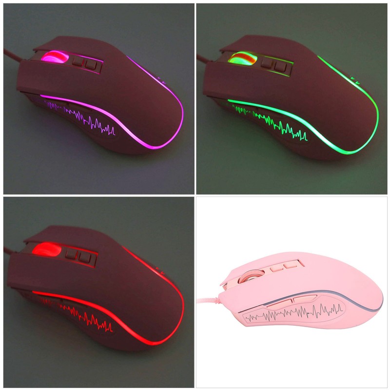 Gaming Mouse USB2.0 4 Adjustable DPI RGB Backlit Ergonomic Design