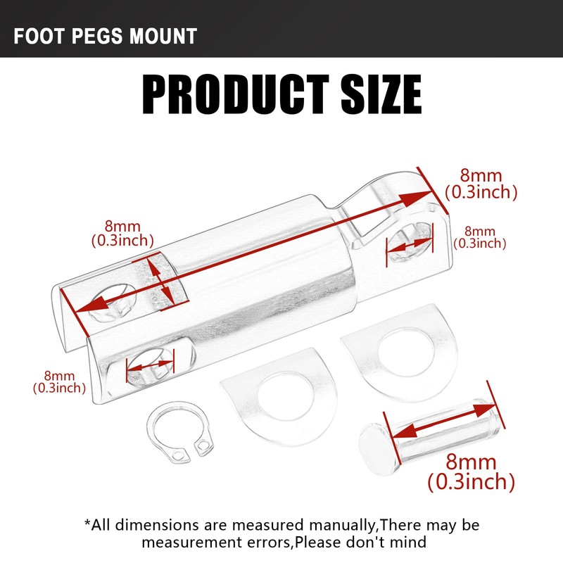 Foot Pegs Extension 2-1/2" Stirrup Heel Rest Extender for Harley