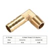 sourcing map Brass Barb Hose 90 Degree Elbow 6mm Spikes