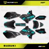Factory EFX Gray Cyan Shift Graphics Kit fits Suzuki DRZ400SM