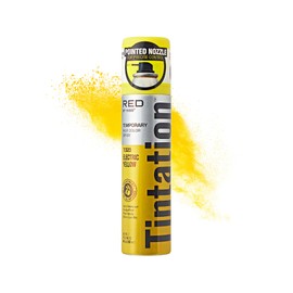 Red by Kiss Tintation Temporary Hair Color Spray 2.82oz, Quick-Dry & Smudge-Proof, Vivid Color Washable Hair Dye, Styling Spray Cosplay Halloween Birthday Party Festival (Electric Yellow)