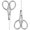 2 Pcs Small Scissors Beauty Professional Small Eyebrow Scissors Stainless