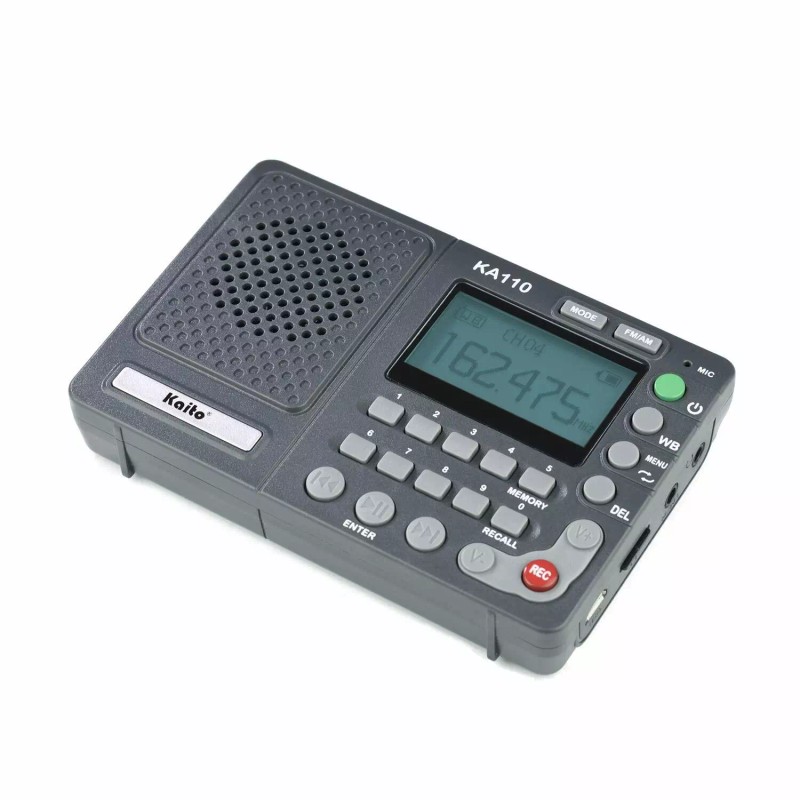 Kaito KA110 Compact Digital AM/FM NOAA Weather Radio and MP3