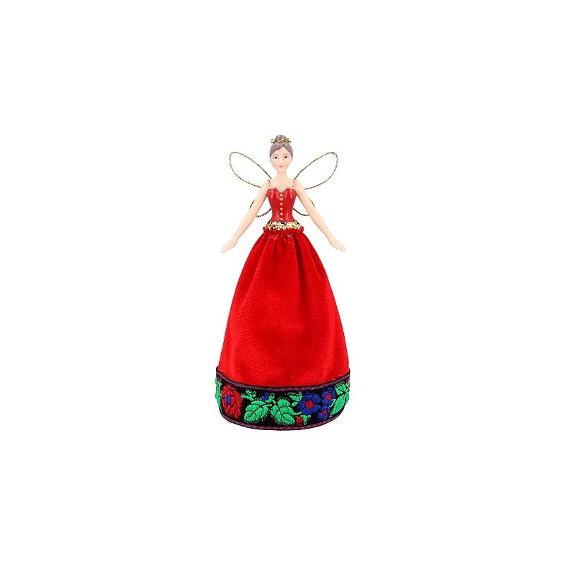 Gisela Graham 18 Centimetre Folk Art Resin and Fabric Tree
