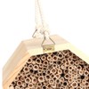Mason Bee House Wooden Hexagon Bee Habitat Bug Room Hotel