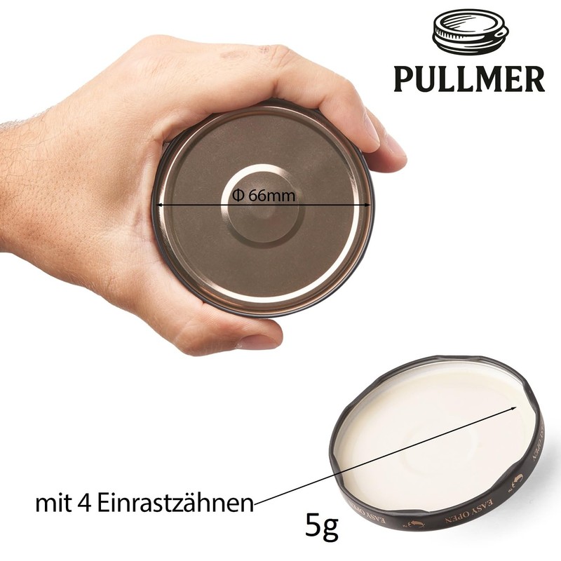 Pullmer Lid for jars 66 mm, screw cap, twist-off lid