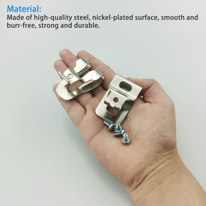 8 Pcs Electric Drill Belt Clip Replacement Hooks Clips Tools,