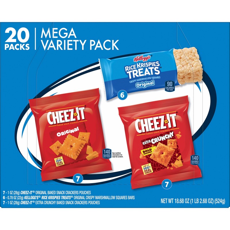 Kellogg's Assorted Snacks, Lunch Snacks, Back to School Snacks, Variety