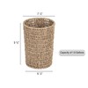 StorageWorks Wicker Waste Basket, Small Trash Can, Wicker Trash Basket