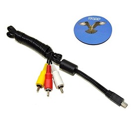 HQRP Mini USB to 3 RCA AV Cable for Canon PowerShot SX30 is, SX40 HS, SX50 HS, SX60 HS, SX110 is, SX120 is, SX130 is Digital Camera