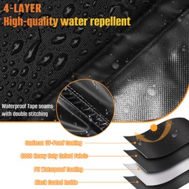 Kovshuiwe 76" Lx54 Wx28 H Patio Furniture Covers, Outdoor Furniture Covers Waterproof, Tear-Resistant Patio Table and Chair Set Cover with Fastener Windproof Buckle Straps, Heavy Duty, 600D Oxford