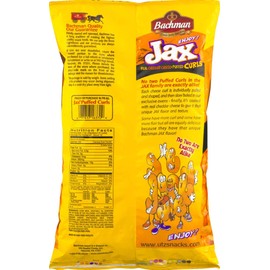 Bachman Jax Cheddar Cheese Puffed Curls 8.5 Oz Bags (4 Bags)