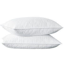 puredown Quilted Goose Feather, Set of 2 White, Standard Queen Pillow