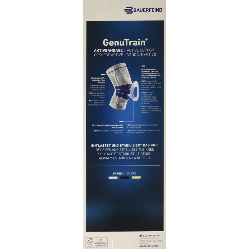 GENUTRAIN Knee Band Size 6 Titanium 1 Pieces Bandage
