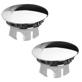 Pack of 2 Sink Overflow Covers, Siphon Cover for Sink Overflow Ring, Overflow Rosette Sink Closure, Bath Accessories, Sink Stopper for Use in Kitchen and Bathroom