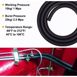 CHOIMOON 1/2 Fuel Injection Hose 13mm Transmission Cooler Hose 300PSI 5FT