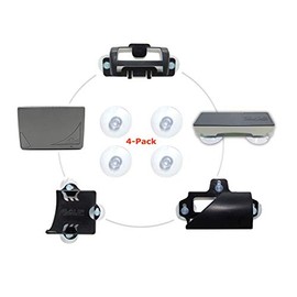Ramtech 4 Pack Car Windshield Adhesive Suction Cups Replacement Kit for Florida SunPass Transponder and Mini EZ-Pass Clip Toll Pass, SCSP