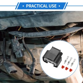 VekAuto 3 Pin Radiator Cooling Fan Connector Plug Kit Compatible for Hyundai for Kia, Waterproof 6.3mm Series Plastic Black Female Wire Terminal Connector