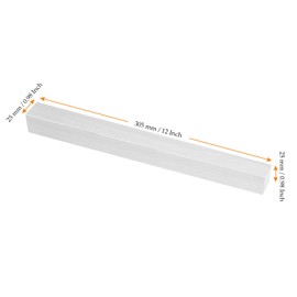 MUKCHAP 6 Pcs Aluminum Bar, 12 x 1 x 1 Inch Square Aluminum Plate, Solid 6061 Aluminum Block
