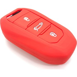 Generisch Nordecco Silikon-Schlsselhlle, passend fr Fiat 600 600e Electric Fiat 2024 2025 3 Tasten Keyless Remote Fob (Rot)