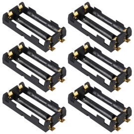ACEIRMC 6pcs 18650 Battery Holder 2 Slot 3.7V 18650 Battery Clip Holder Box Storage Case with Soldering Pin Copper Contacts for 18650 DIY Charging Power Supply, Electronics Accessories