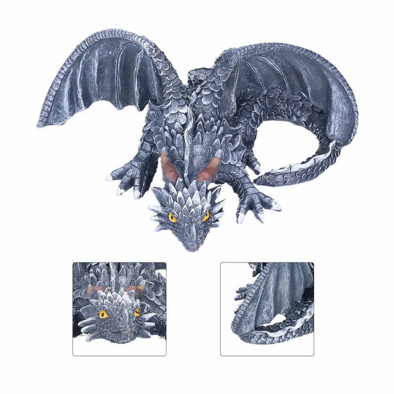 Big Squatting Dragon Sculpture Resin Gardening Ornaments for Home Outdoor