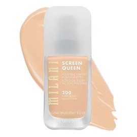 Maquillaje Milani Screen Queen Foundation 200 Nude Beige