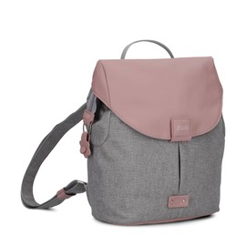 Zwei Olli OR8 Women's City Backpack Small Backpack 5 Litre Leather Look Vintage Style Robust Durable Water Resistant Main Compartment with Zip, Powder Pink, Unit size