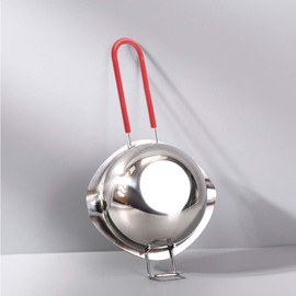 Stainless Steel Double Boiler Pot with Heat Resistant Handle for Melting Chocolate, Candy and Candle Making (18/8 Steel, 20oz, Universal Insert)