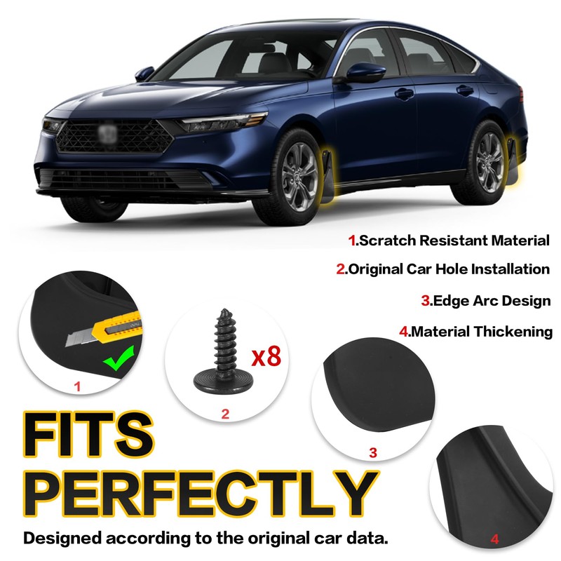 PSLER Fit for 2023 2024 2025 11th Accord Mud Flaps