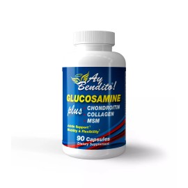 Ay Bendito!  Glucosamine + Chondroitin + Collagen & MSM - Supplement - 90 capsules