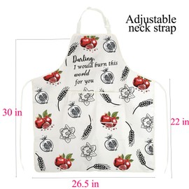 Pomegranate Apron Greek Mythology Gifts Romance Book Gift Pomegranate Lover Gift for Smutty Book Fantasy Reading Lover Gift