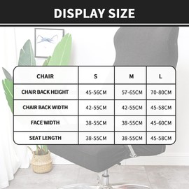Office Chair Cover Universal Stretch Rotating Desk Chair Cover Slipcovers Removable Washable Anti-Dust Desk Chair Seat Cushion Protectors with Armrest Covers Chair Back Covers Chair Seat Cover（Small）