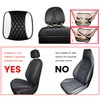 KHGUZ Car Headrest Cover, Soft Leather Dirt-Proof Vehicle Seat Head