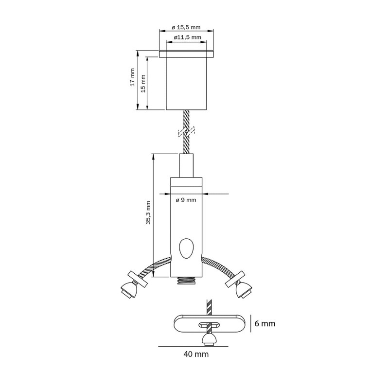 STAS Suspension Set with Cross Anchors and Ceiling Mount (Pack