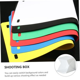 CIYODO Folding Photography Light Tent 2 Backdrops Mini Photo Light Box 20cm Led Portable Softbox for Uniform Lighting