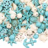 SUNNYCLUE 250Pcs Ocean Beads Sea Turtle Beads Summer Hawaii Starfish
