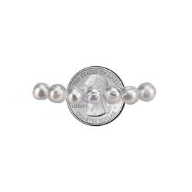 Savlano 8MM Cultured Freshwater Baroque Pearl Stretch Bracelet 7 Inches. Available In a Range of Beautiful Colors, For Women Comes with Gift Box