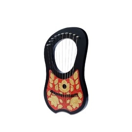 Lyre harp 10-Strings Lyre Harp in Mahogany with Free Tuning Wrench, Extra Strings, User Manual, and Protective Carrying Bag