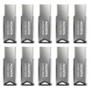 PSA Memoria USB ADATA, Kit/Pack 10 Piezas, Color Plata con
