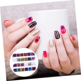 Healvian Heart Shaped Manicure Sequins Nail Art Supplies for DIY Decor Ultra-Thin Glittering Nail Paillettes for Weddings Parties and Personal Use