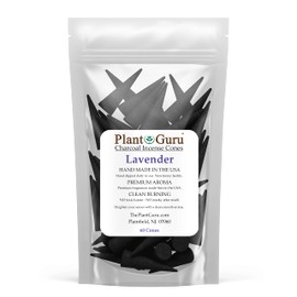 Lavender Charcoal Incense Cones 2" TOPFLOW - 60 Pack Bulk - Natural Scented Cones Handmade Hand Dipped