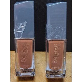 Believe Beauty Lot of 2 Believe Beauty Skin Finish Foundation MOCHA Medium To Full Coverage