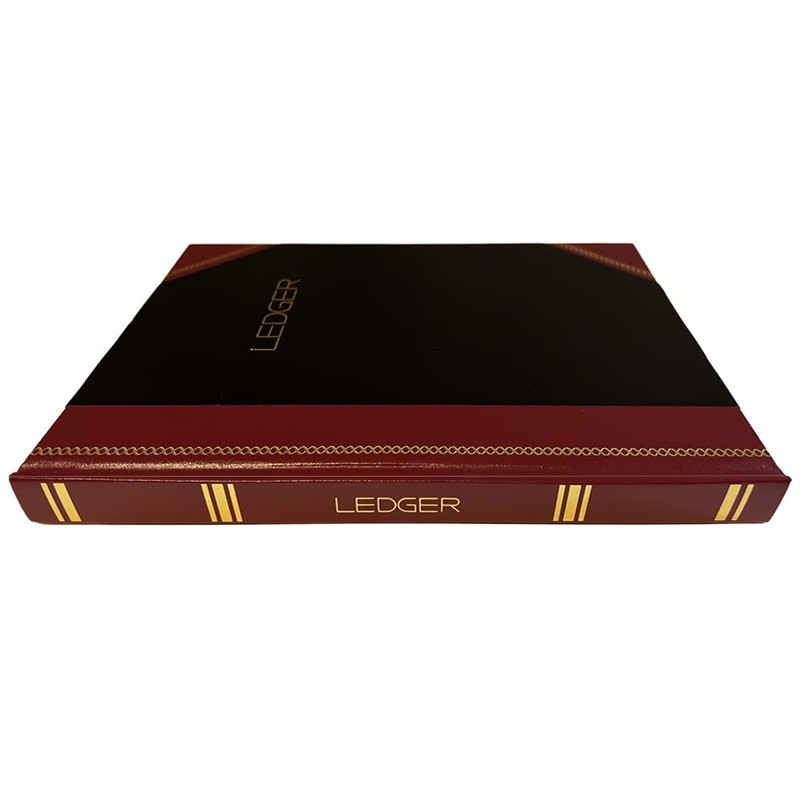 BookFactory Ledger Book/Professional Accounting Ledger/ 4 Column Ledger Notebook Four
